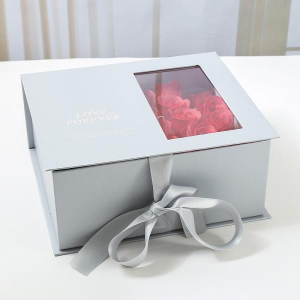 Handmade Luxury Square Flower Gift Box Custom Order Accepted for Soap Paper Packaging