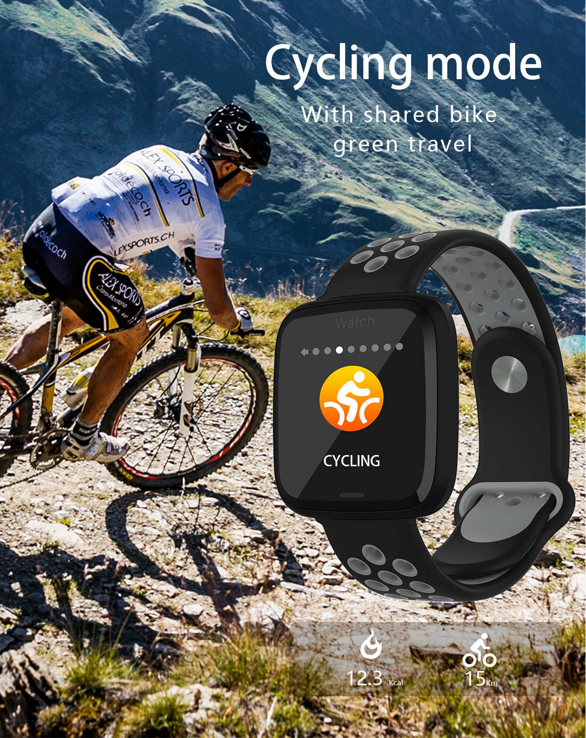 TFT Blood Pressure Smartwatch 1.3" Sport Color Screen Smart Watch Waterproof IP67