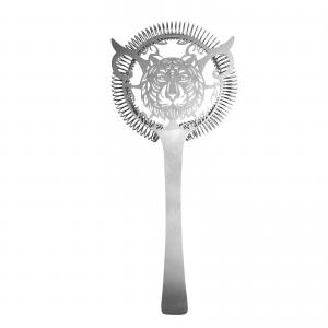 China Tiger Design Hawthorne Stainless Steel Cocktail Strainer with Durable Spring wholesale
