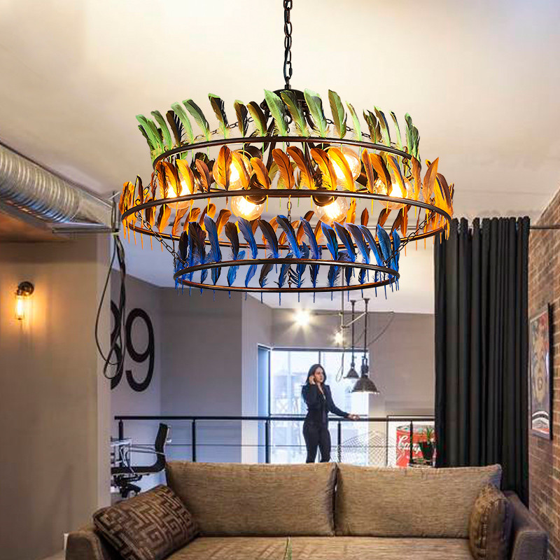 Create Loft Feather Pendant Light For Indoor home Bar Lighting Fixtures (WH-VP-49)