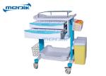 Movable ABS Hospital Trolley Clinical Medicine Medical Crash Cart Delivery