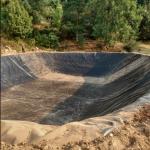 Black HDPE Geomembrane Liners For Landfill / Mining / Water Containment