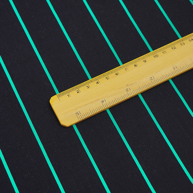 Knitted Mercerized Cotton Fabric , Yarn Dyed 60S Cotton Striped Fabric