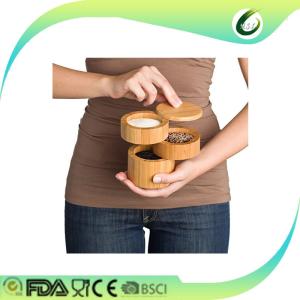 China Natural Color Bamboo Salt And Pepper Mills , Wood Salt Shaker And Pepper Grinder Set wholesale