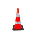 75cm Injection Molded PVC Traffic Safety Cone with Black Base