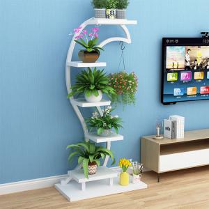 China Indoor Plant Stand Display Shelf Iron 4 Tier 3 Step Flower Pot Stand Multi-Layer on sale