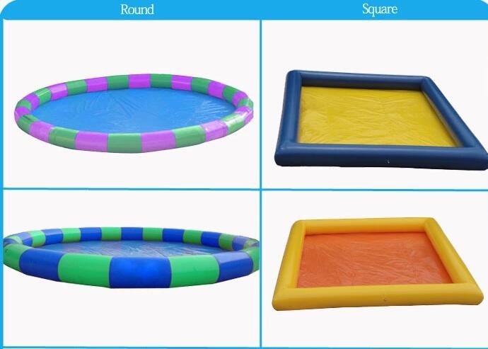Round Inflatable PVC Swimming Pool , 3.5M*3.5M PVC Inflatable Pool For Beaches Swimming Pool Material