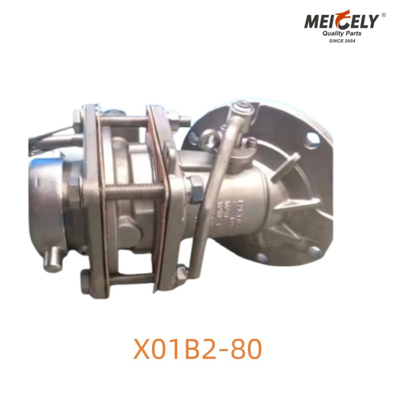 X01B2-80 Cleanflow Foot Valve: Ultra - Hygienic Solution for Tank Truck Operations