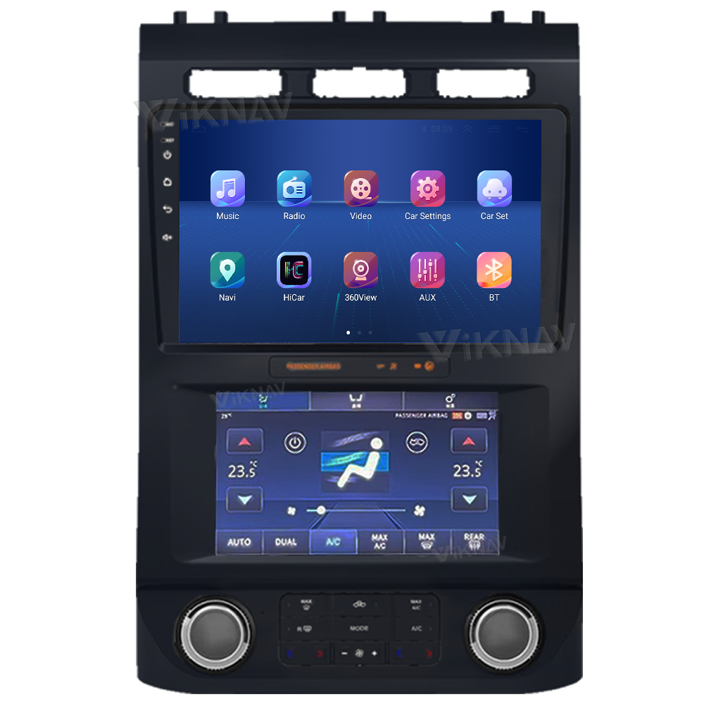 LCD Multimedia Ford Android Radio With AC Screen Car Climate Control Year 2015-2021