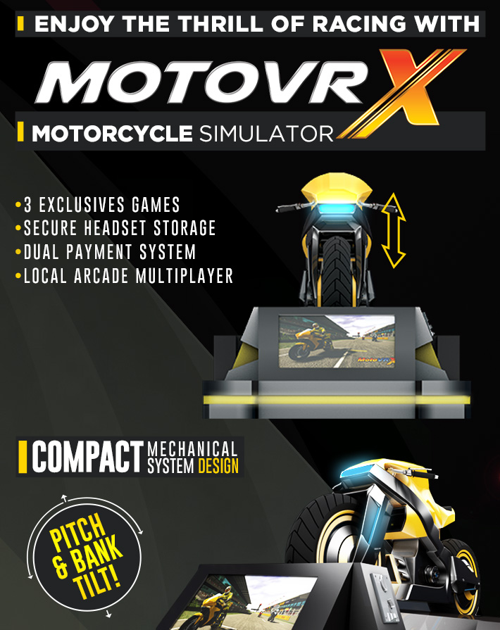 1500w Online VR Motorcycle Simulator With 24" LED Screen Galvanized Steel Frame