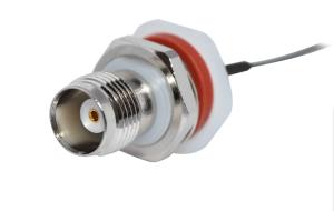 China 1.37mm Micro Coaxial 50 Ohm Bulkhead TNC Straight Crimp Jack type RF Connector wholesale