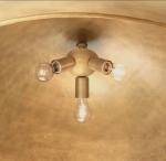 Nickel / Brass / Bronze Grand Dome Pendant Light Adjustable Height