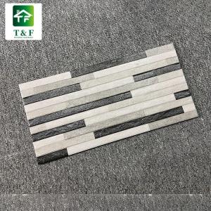 China Exterior Glazed Ceramic Tiles 20 X 40 Black Mix White Color wholesale