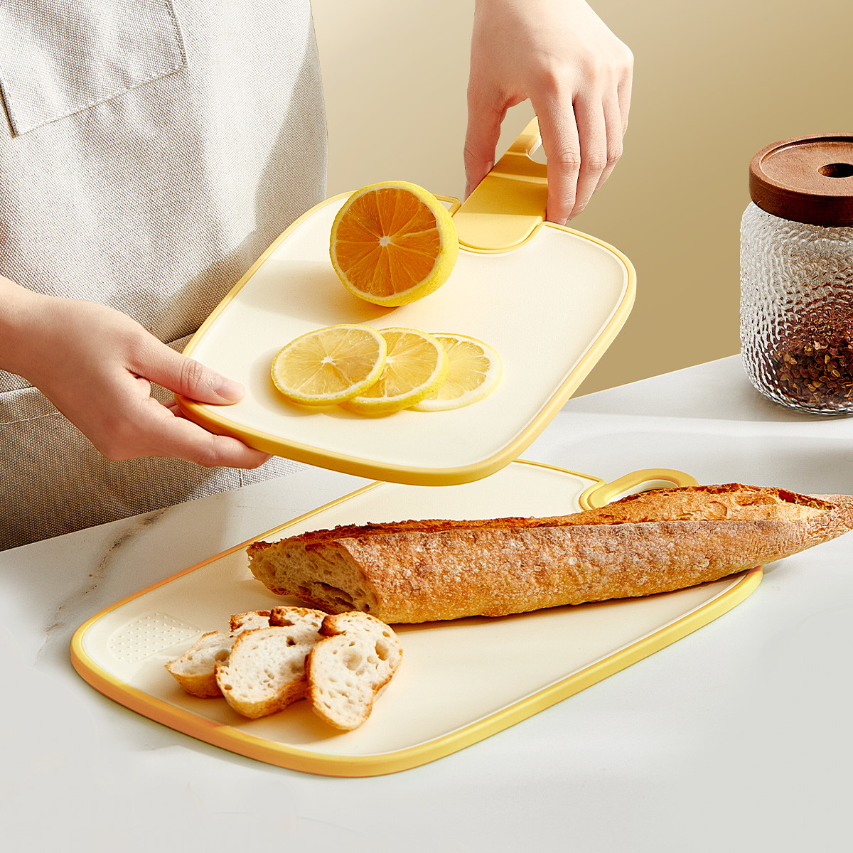 3 Sizes Plastic Multifunctional Double Sided Antibacterial Cutting Board