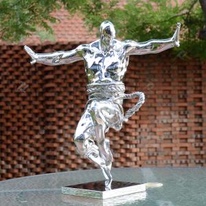 China Cast Stainless Steel Figure Sculpture , Contemporary Outdoor Metal Sculpture Kung Fu Theme wholesale