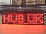 Red Single Color P10 LED Window Display Signs Outdoor Waterproof