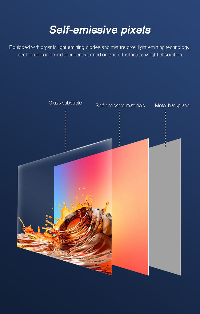 White 65 Inch Transparent OLED Display Commercial Use Translucent OLED