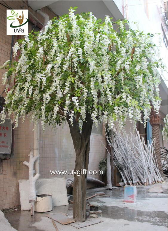 UVG WIS012 artificial flower tree with fake wisteria blossoms for party background decoration