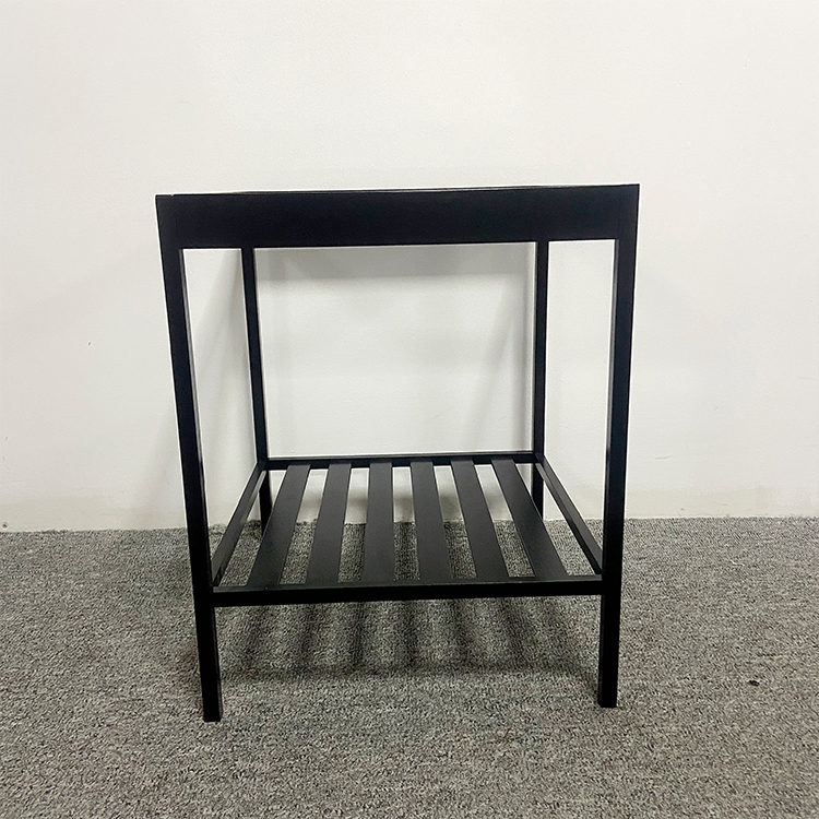 Iron Glass Bamboo Rattan Bedside Table Nightstand ODM