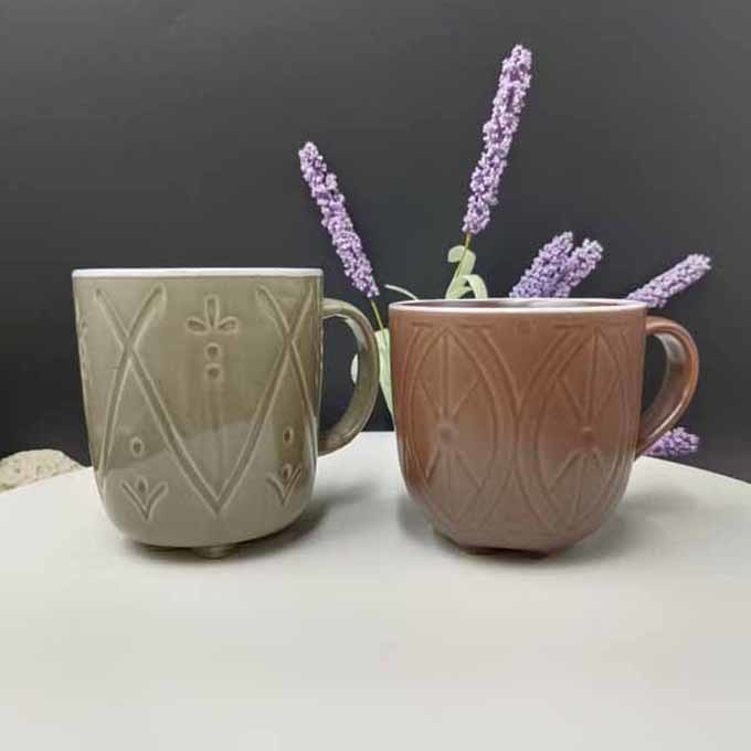Handmade Pottery Tea Cup Pottery Coffee Mug 300ml Ceramic Coffee Mugs