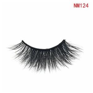 China 3D NM124 Makeup Long Eyelashes Real Siberian Mink Lashes For Party / Wedding wholesale