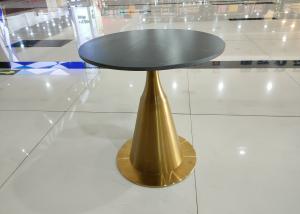 China Easy Cleaning Stainless Steel 50cm Gold Plated Coffee Table wholesale