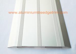 China Matt Silver Aluminium Floor Trims Joint Strips , Floor Tile Trim Covering 80mm Width wholesale