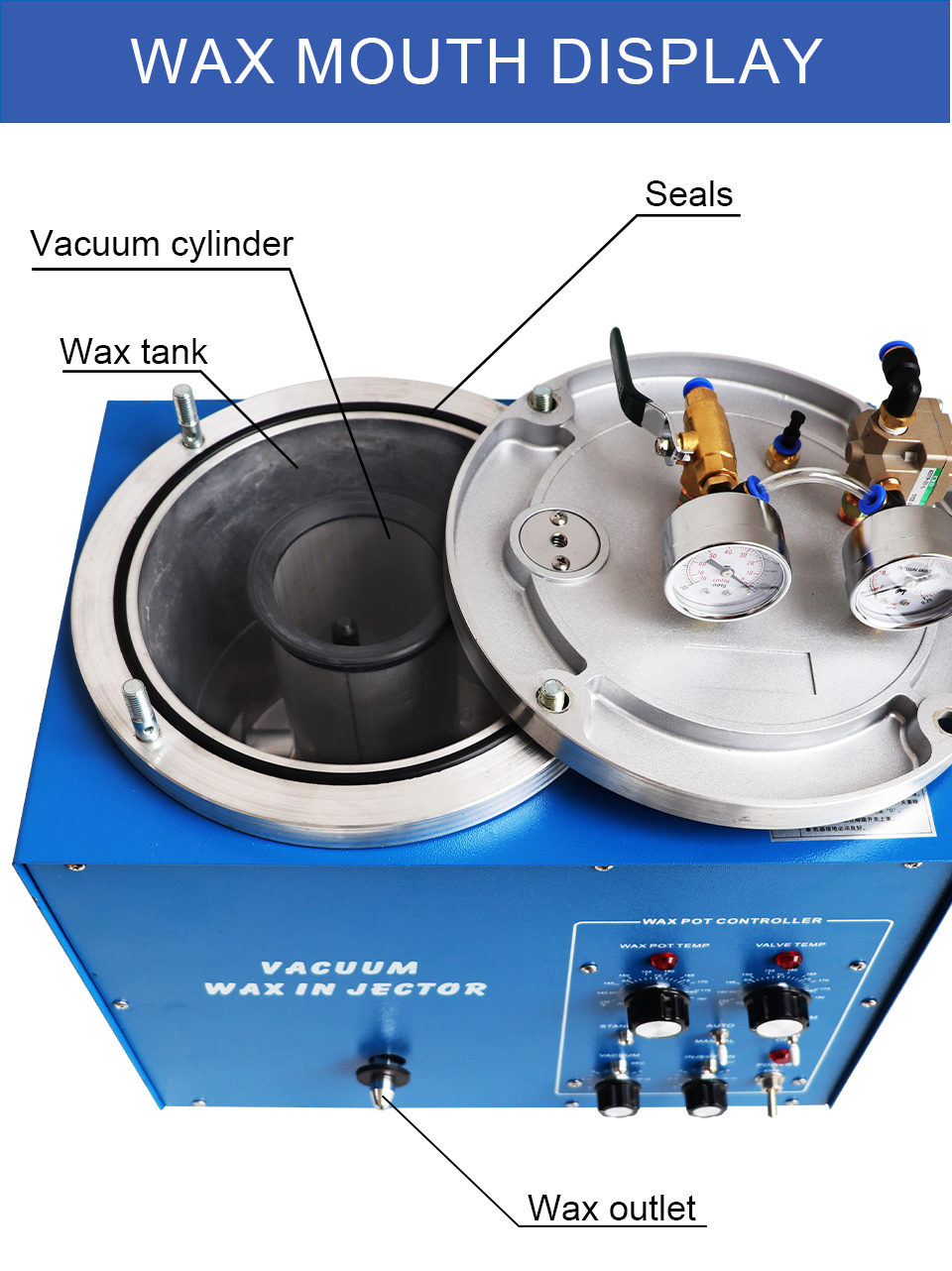 AC230V 510W Wax Injection Machine Jewellery Wax Injector 3KG Tank