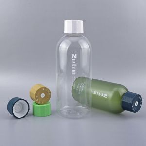 Transparent Plastic Cosmetic Bottle Round Cream Plastic Bottle 250ml / 300ml