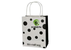 China White Paper Carrier Bags With Twisted Handles , Shopping Recycled Kraft Paper Bags wholesale