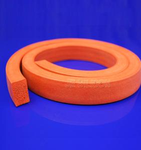 China Thermotolerant 30-80A Square Foamed Silicone Sponge Strips wholesale