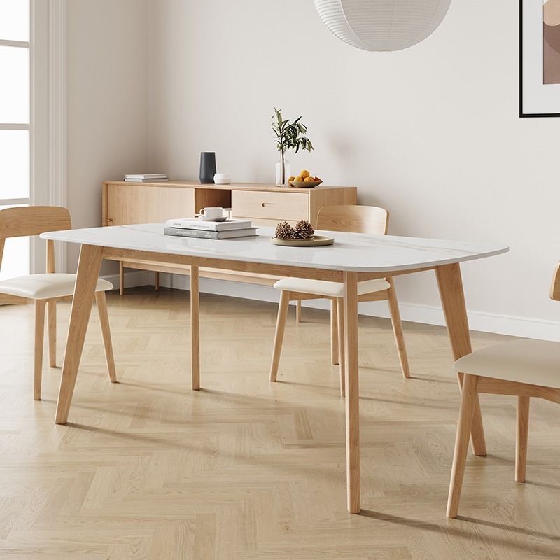 Customized Size 8 Seater Dining Table Set With Aluninum Table Base