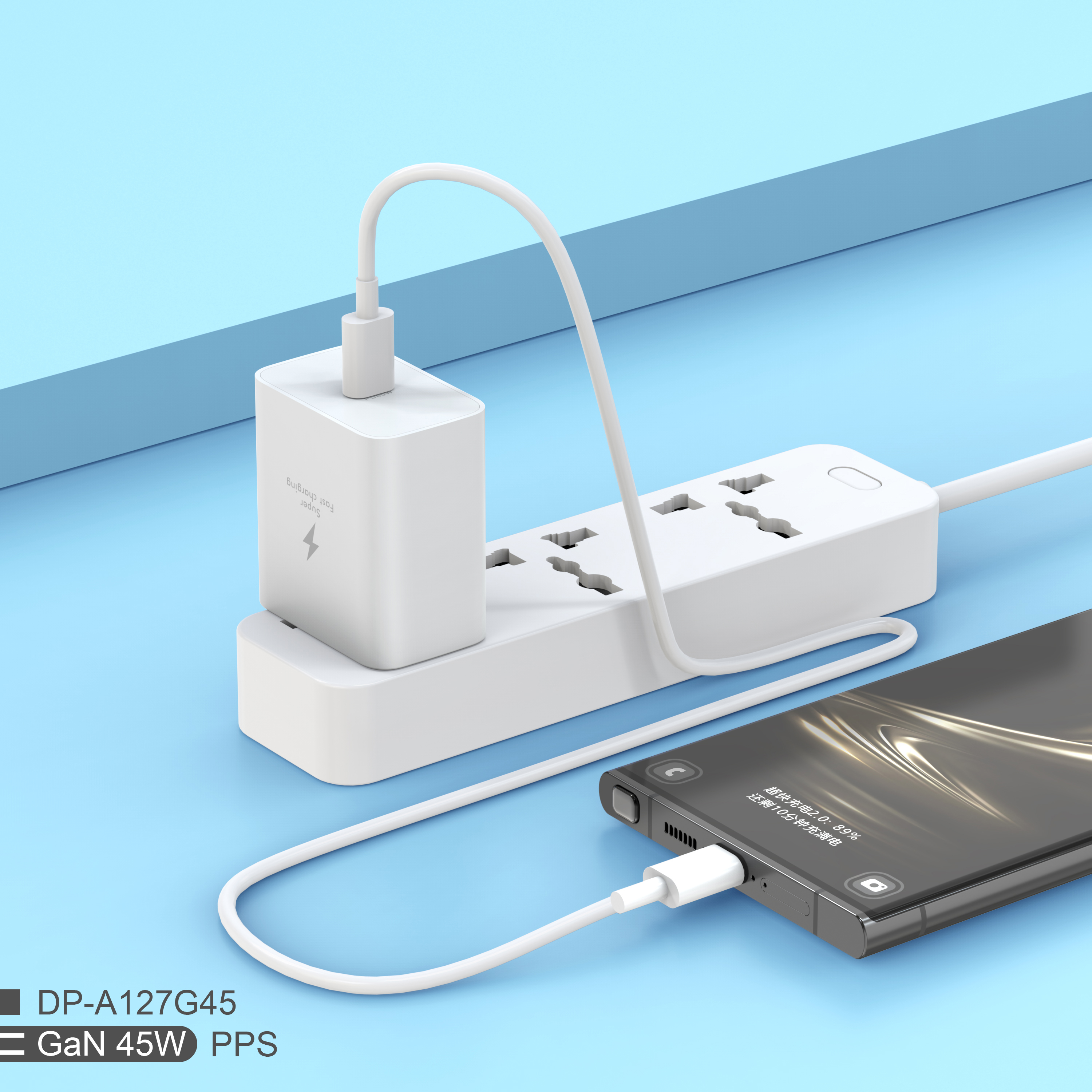 Private Mold 45W GaN USB-C Wall Charger For MacBook Pro/Air IPad Pro Galaxy S23