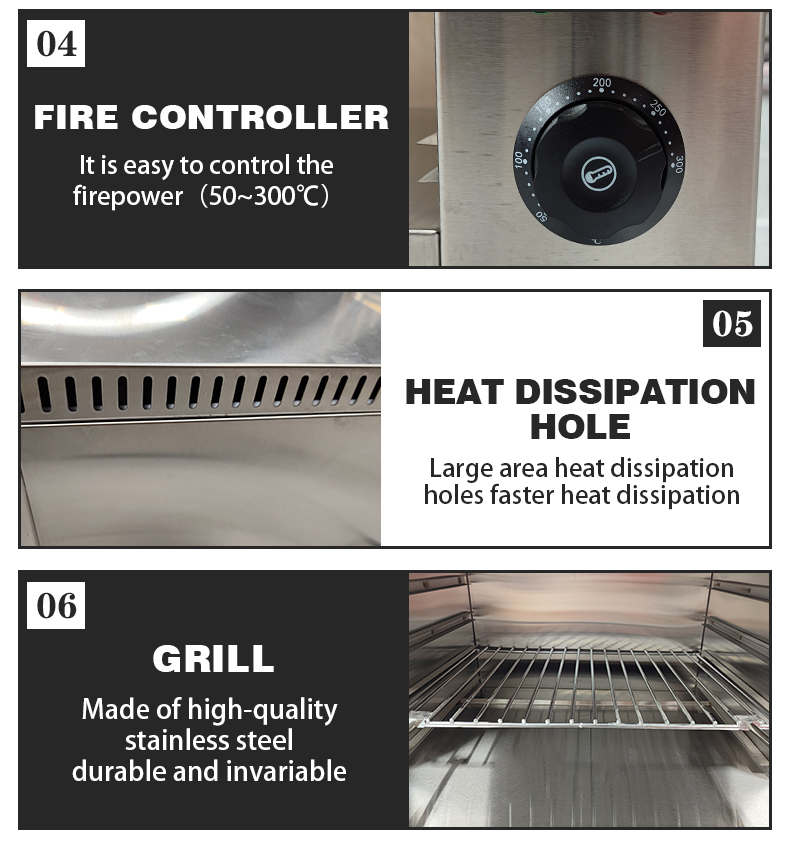 Kitchen Equipment Environment-friendly Electric Salamander Grill for Home Restaurant