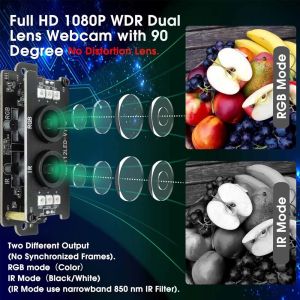 1080p USB Infrared Camera Module Machine Vision Binocular Synchronous Camera