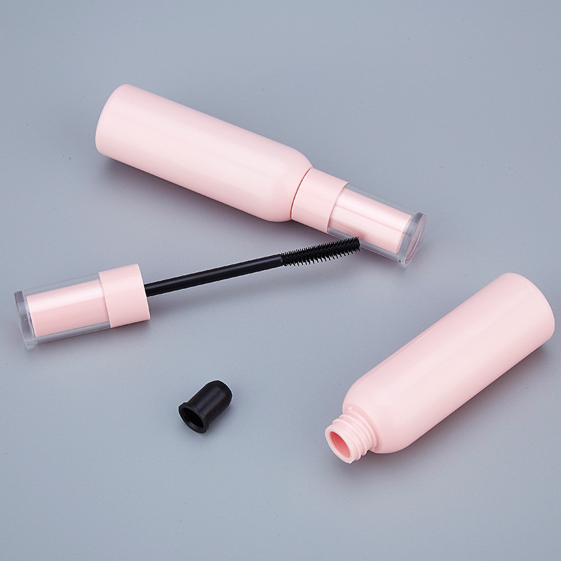 40ml Big Capacity Round Pink Plastic Mascara Tube ABS Pink Mascara Bottle