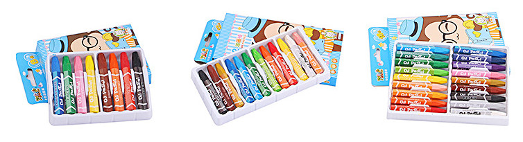 Non-toxic 8 , 12, 24, 48 Colors Oil Paint Sticks Washable Water soluable for Kids Stationery Painting Supplies OEM ODM