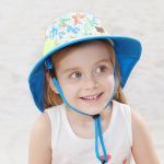 OEM ODM Summer Floral Beach Outdoor Bucket Hats With Neck Flap