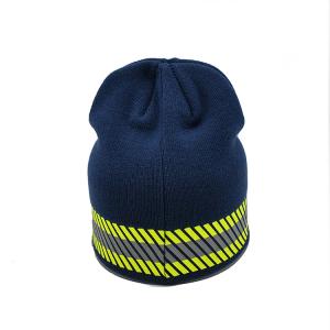 China 58CM Unisex Knit Beanie Hats In Blue Green Color Custom wholesale