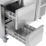 Commercial Kitchen Stainless Steel Undercounter Refrigerator 1360x700x850mm With