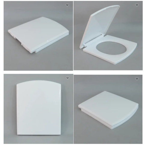 PP Square Toilet Seat With One Button And Quick Release Slow-Close Functionality