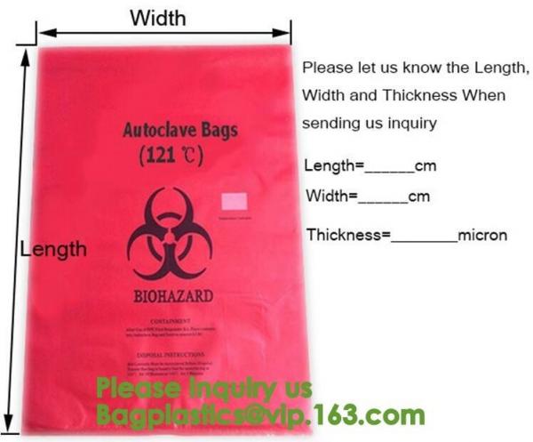 Quality Aerohazard Biological Hazard Bag 240x160mm,Red Medical Waste Disposal Bags | US Bio-Clean,Biohazard Bags - Biohazard Dis for sale