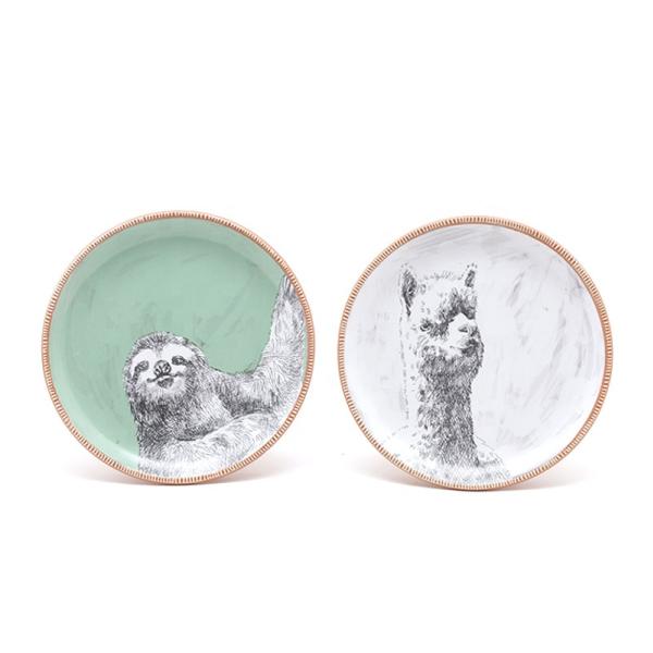 Animal Zebra Tiger Printing Stoneware Plate For Kids Heath Ceramics Dinner Plates