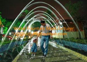 China Rainbow Glass Light Jet Water Fountain Equipment With LED Light Make Walking Tunnel wholesale