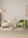 Durable N Folded Hotel Lobby Furniture Curved Single Leisure Chair