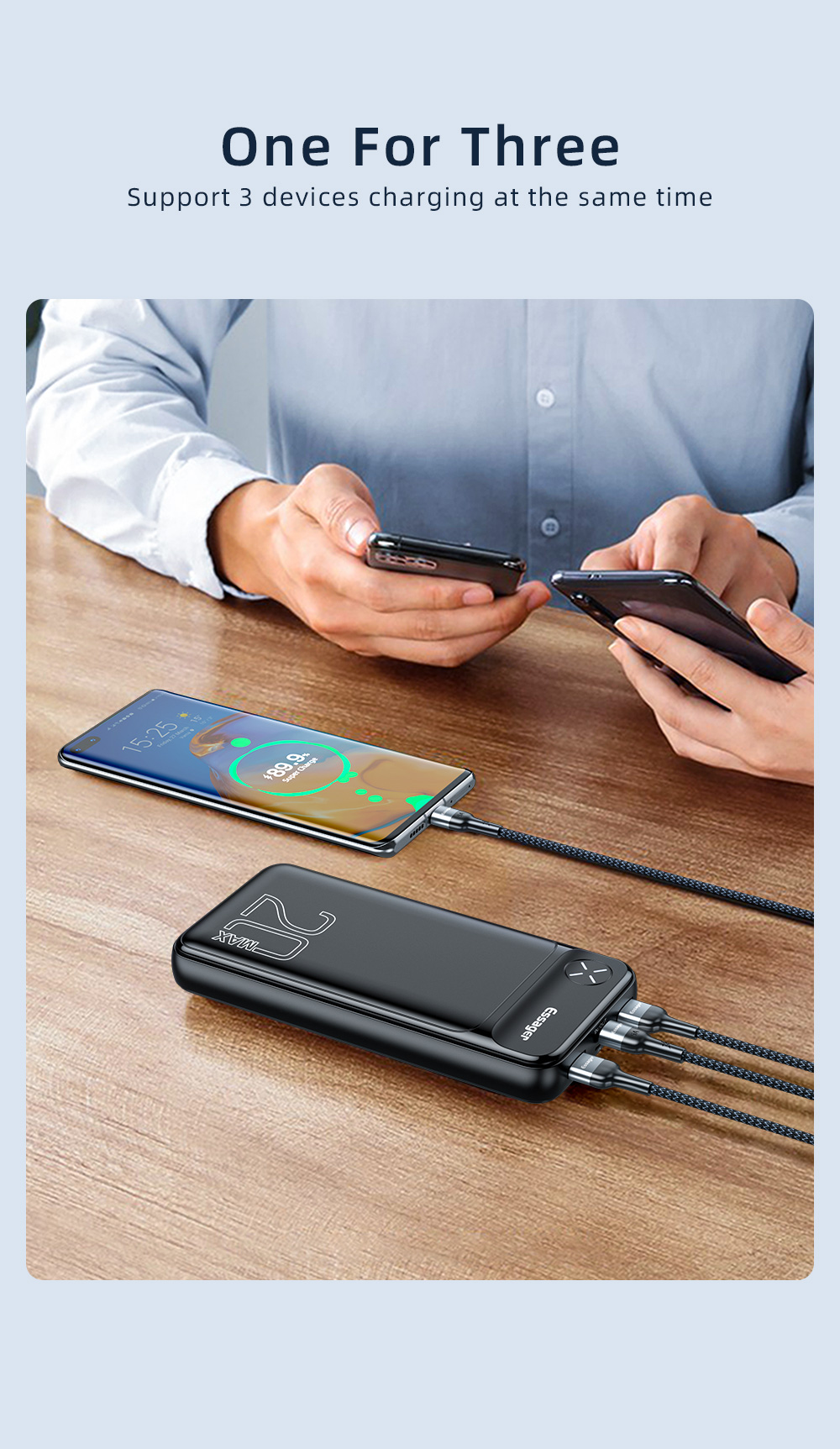 Quick Charge Mobile Power Bank Waterproof 20000mAh CE RoHS Certified