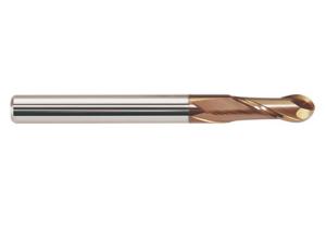 China Golden Coating Blade Diameter 0.5mm-10mm Anti Corrosive 2 Flute Ball End Mill wholesale