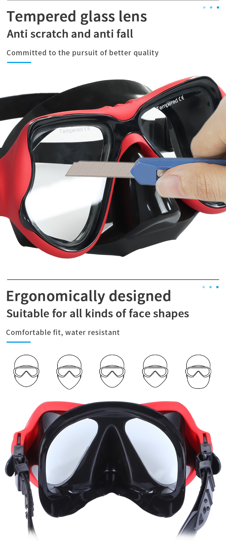 Rubber Oil Base Diving Mask and Full Dry Snorkel Set for Adults Underwater Accessories Snorkel Mask Set