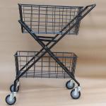 Two Layers H950mm W600mm Sports Equipment Storage Rack ,Tennis Ball Trolley