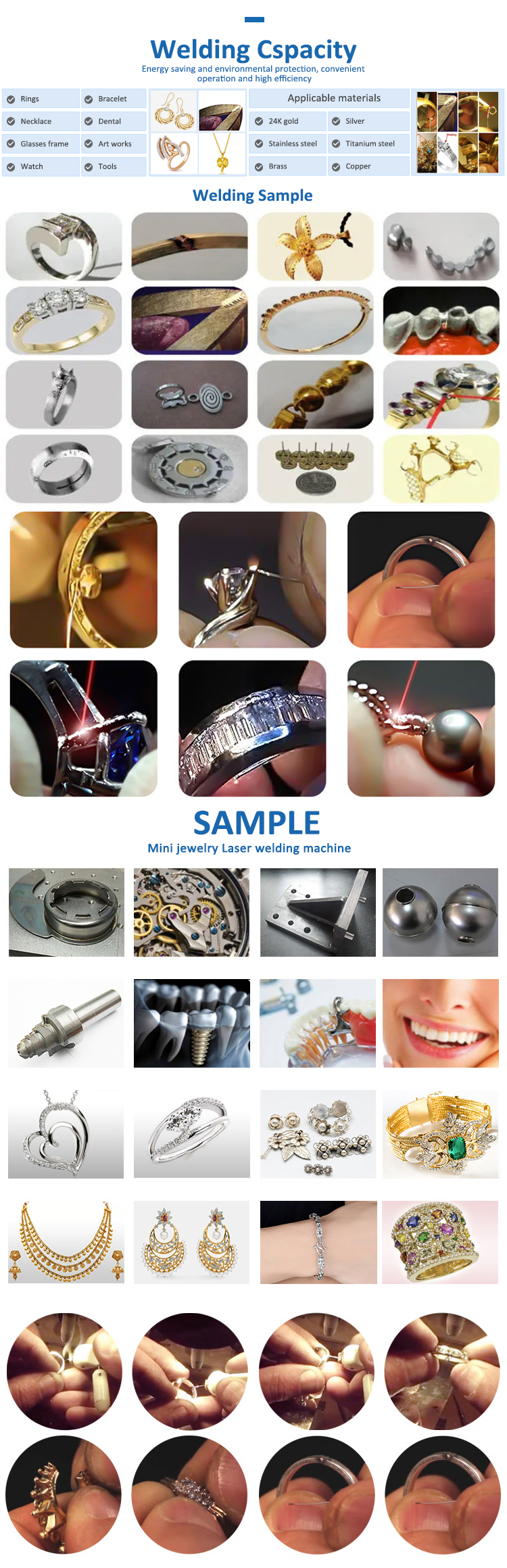 Desktop Jewelry Spot Laser Welder Mini Jewelry YAG Laser Welding Repair Machine For Gold Silver Jewelry